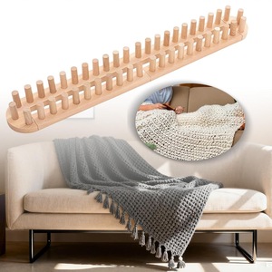 Wooden Hand Knitting Blanket <b>Weaving</b> Board Solid Wood Yarn <b>Loom</b> For Crafting Soft Blankets Home Decor Gift - Product Image 1