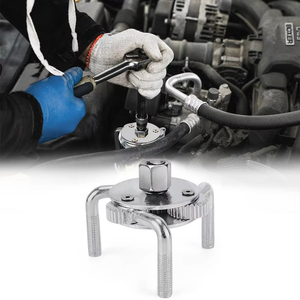 Outil de réparation automobile Podofo ODM réglable 76mm-140mm, clé de démontage de filtre à huile à tête ronde à 3 griffes pour une dépose efficace - Product Image 2