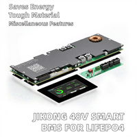 JIKONG V19 Smart BMS 8S-16S 48V LiFePO4 250A 2A con Balance Activo y Pantalla de 4.3 Pulgadas para Almacenamiento de Energía Doméstico y Cajas de Baterías DIY