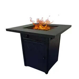 50000 Btu Propaan Vierkante Ijzeren Pellet Heater Outdoor Haard Tuin Gas Vuurkorf Tafel