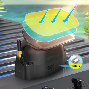 태양 광 발전 자석 후면보기 카메라 5 인치 모니터 2.4G 무선 DVR 키트 반 트레일러 RV 트럭 자동차 방수 24H 녹음 - Product Image 3