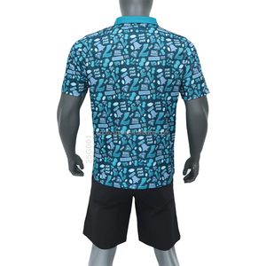 Chemises de golf légères à manches courtes en tissu vintage <span class=keywords><strong>bleu</strong></span> Akilex, respirantes et à séchage rapide, <span class=keywords><strong>polo</strong></span> pour hommes, vêtements de golf - Product Image 2