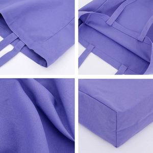 กระเป๋าผ้าแคนวาสสะพายไหล่ขนาดใหญ่ 34x38x16 ซม. ใช้ซ้ำได้ ความจุสูง เหมาะสำหรับงานโปรโมชั่น  แบบเรียบ  พร้อมหูหิ้วริบบิ้น  สามารถสั่งทำได้ - Product Image 3