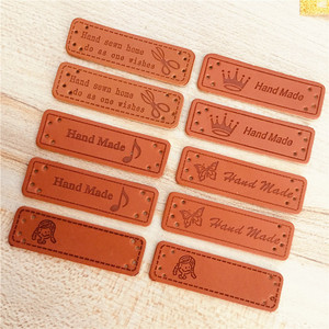 个性化皮革定制标志凹印缝制牛仔裤真皮补丁标签服装橡胶服装标签 - Product Image 5