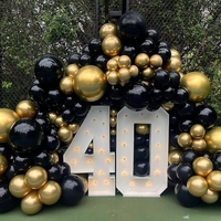 10 pièces, 25 à 50 par paquet, ballons géants Me Balloon de 18 pouces, couleur métallique chromée, ballons en latex pour décoration d'arche de mariage ou d'anniversaire