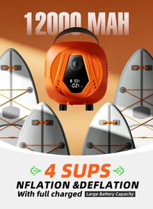 Bomba de 50 PSI Portátil, Recargable, con Apagado Automático y Desinflado para Tablas de Paddle/SUP, Neumáticos de Coche, Embarcaciones Inflables y Kayaks de Alta Capacidad - Product Image 3