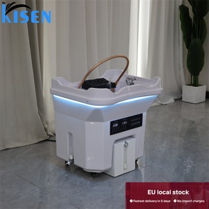 Kisen Hot Système à deux cuves sans canalisation pour lavage de cheveux, spa capillaire, cuve de circulation d'eau, machine de fumigation et de vapeur, livraison rapide - Product Image 3