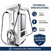 Station de recharge rapide DC 4 pistolets 120kW 160kW 240kW, chargeur de VE au sol OCPP 1.6J CCS1 CCS2 GBT CHAdeMO NACS