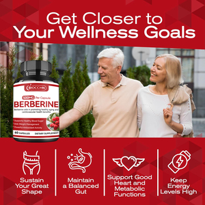 Berberine-Kapseln unterstützen gesundes Altern und kardiovaskuläre Gesundheit - Nahrungsergänzungsmittel-Kapseln - Product Image 3