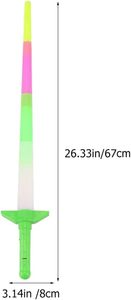 Bâtons LED RGB pour Fêtes d'Enfants, Épées Rétractables de 68 cm avec Éclairage Fluorescent Clignotant, Décorations de Fête Lumineuses - Product Image 2