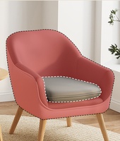 Einzelner U-förmiger Massivholz-Sessel mit Schwammfüllung, Niedliches Lazy-Bones-Design im Nordischen Stil für Wohnzimmer und Vermietung