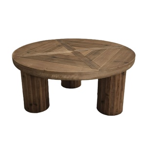 Mesa de Centro de Madera Tallada Grande, Portátil, Duradera, Decorativa, Estilo Rústico Vintage, para Sala de Estar, Muebles para el Hogar, Fácil de Transportar - Product Image 1