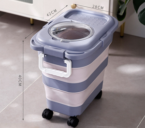 Bol pliable portable en PP et TPR pour la nourriture des chats, des chiens et des poissons, seau de stockage de nourriture pour animaux de compagnie réglable et durable - Product Image 6