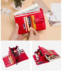 Contact's <strong>Bifold</strong> Genuine Leather Wallets for Women Wholesale Ladies Card Coin Wallet <strong>Purse</strong> - Product Image 4