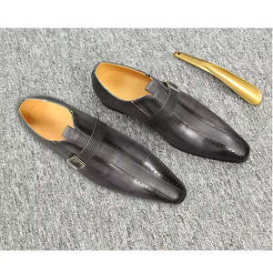 Zapatos formales de cuero para hombre, estilo Monk Priest, elegantes para negocios y ocasiones sociales, fabricante mayorista de zapatos de vestir y Oxfords. - Product Image 1