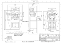 Prise murale trois-en-un EN60320 250V pour l'industrie hospitalière, avec prise d'entrée C14 + porte-fusible double + interrupteur à bascule DPST, entrée d'alimentation 10A