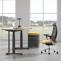 Bureau électrique moderne professionnel OMNI à double moteur - Base de table réglable en hauteur en acier inoxydable pour poste de travail personnalisable