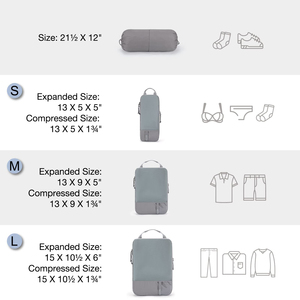 Ensemble de 6 cubes de voyage tendance OEM sac organisateur de rangement de bagages étanche et léger avec fermeture à glissière - Product Image 5