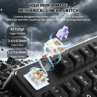 ATTACK SHARK X87 ULTRA Tri-Mode Mechanische Tastatur mit 8K-Empfänger, 8000Hz Polling-Rate, Dot-Matrix-Bildschirm und Meg Shark-Schaltern