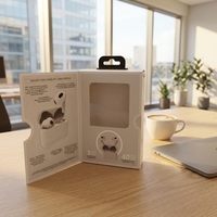 Caja de embalaje rígida de lujo con ventana y estampado personalizado para auriculares inalámbricos y exhibición de electrónica de consumo