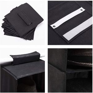 Factory Price New Design Wardrobe Multi Layer Non-woven <b>Collapsible</b> Shelves Hanging Closet <b>Storage</b> Bag Hanging Closet Organizer - Product Image 2