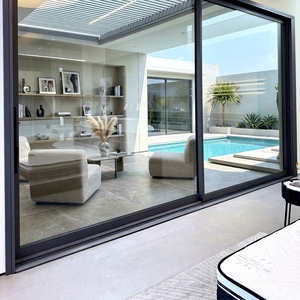 <span class=keywords><strong>Puertas</strong></span> Corredizas de Patio con Rotura de Puente Térmico Deezon AS2047, Doble Acristalamiento Templado <span class=keywords><strong>para</strong></span> Uso <span class=keywords><strong>Exterior</strong></span> en Jardín, Construcción de Aleación de Aluminio - Product Image 3