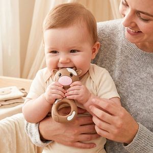 Hochets de dentition sensoriels en silicone sans BPA pour bébés, jouets à mâcher pour nourrissons - Product Image 3
