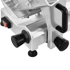 เครื่องหั่นเนื้อแบบกึ่งอัตโนมัติ ใบมีดขนาด 250 มม. ปรับความหนาการหั่นได้ 0.2-15 มม. ตัวเครื่องทำจากอะลูมิเนียมขัดเงา - Product Image 4