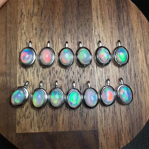 จี้คริสตัลขายส่งราคาถูก จี้โอปอลสีรุ้ง สร้อยคอจี้โอปอล เครื่องประดับ - Product Image 5