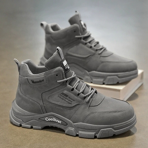 Bottes de travail pour hommes, nouvelle collection automne, antidérapantes, résistantes à l'usure, chaussures de sécurité, chaussures de sport décontractées, bottes Martin tendance - Product Image 2