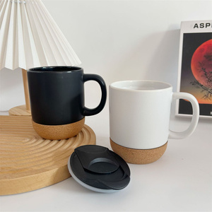 <span class=keywords><strong>Taza</strong></span> de Café de Cerámica de 12 oz con Tapa Antiderrames y Base de Corcho para que Mamá y Papá Disfruten de Latte, Té y Café al Aire Libre - Product Image 5