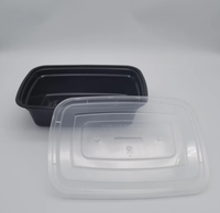 Vente en gros PP Rectangle américain Récipient alimentaire Boîte à lunch jetable à emporter