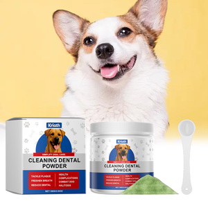אבקת ניקוי שיניים לכלבים 100 גרם תמצית צמחים לנשימה רעננה, להפחתת אבנית, תמיכה בבריאות הפה, אספקה ישירה מהמפעל, ייצור לפי הזמנה (OEM) - Product Image 1
