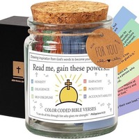 Pot en verre Coran et Bible chrétienne, cadeau très prisé, avec des versets bibliques inspirants pour les émotions et les sentiments
