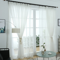Fabriek Direct Gordijn Wit Gaas Gaas Ademend Woonkamer Slaapkamer Erker Balkon Pure Kleur Linnen Gaas Gordijn