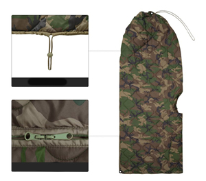 Poncho Impermeable Térmico Acolchado de Algodón con Camuflaje, Portátil, de Poliéster, para Acampar al Aire Libre, Senderismo, Viajes, Cubierta Cálida para Dormir - Product Image 4