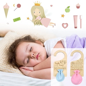 Dente fata porta appendiabiti con rustica appendiabiti da parete incoraggiante regalo per i bambini incisi in <span class=keywords><strong>legno</strong></span> borse per denti persi - Product Image 4