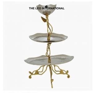 Decoraciones para Fiestas de Boda en Casa, Molde de Resina Epoxi, Vajilla Redonda de 2 Niveles, Plato de Acero Inoxidable, Soporte para Pastel, Exhibidor de Cupcakes - Product Image 4