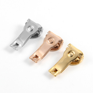 Correa de reloj de cuero con cierre plegable, hebilla de mariposa en oro rosa, cierre de reloj, hebilla de reloj de 18/20 mm - Product Image 2