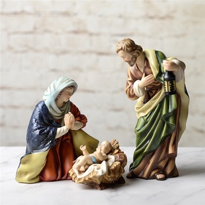 OEM Polyresin Wearing a Crown Jesus Christ Figurine Home Decor <b>Resin</b> Figurines Religious Christian Devotion Statues for Sale PLD - Product Image 1