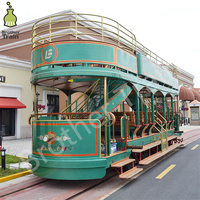 Tramways électriques à deux étages Tramway à deux étages Train touristique Train de parc d'attractions Emmener plus de passagers pour la visite