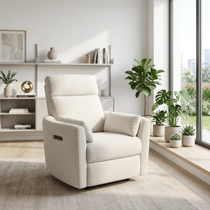 Sofá reclinable eléctrico individual de gravedad cero, sillón reclinable eléctrico ajustable, cómodo sofá reclinable de tela para sala de estar - Product Image 1