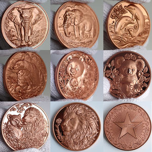 Auf Lager 1 Unze Kupfermünze High Relief 3D Wildlife <span class=keywords><strong>Cheetah</strong></span> Keine Form Ladung Low MOQ Großhandel 40mm Metall <span class=keywords><strong>Logo</strong></span> für Geschenk - Product Image 5
