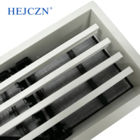 Diffuseur d'air linéaire en plastique ABS à surface fine pour montage au plafond, grille d'aération à 0 degré pour sous-sol et salon