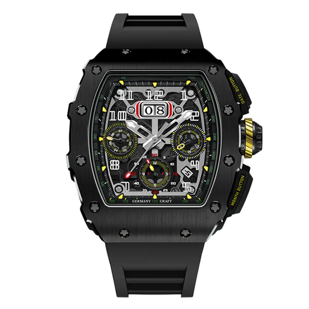 Original Luminous Multilayer Dial Waterproof Male Luxury Mechanical Watch Custom Logo Watches Automatic Chronograph Uhr