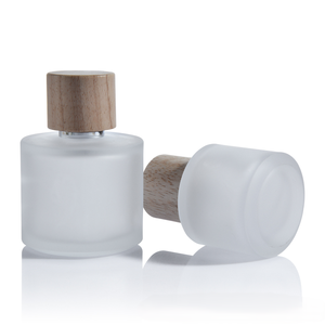 Flaconi Vuoti per Profumo Vintage da 30ml 50ml 100ml, Verde Fumé Rosso Blu Satinato, Bottiglie Rotonde in Vetro da <span class=keywords><strong>50</strong></span> <span class=keywords><strong>ml</strong></span> con Tappo in Legno - Product Image 6