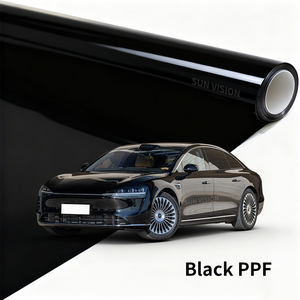 Vinilo Negro Brillante Mate para Envolver Autos, TPU PPF, Vinilo Negro Satinado para Envolver Autos, Cambio <span class=keywords><strong>de</strong></span> Color Completo, <span class=keywords><strong>Película</strong></span> Tintada Negro Piano - Product Image 1