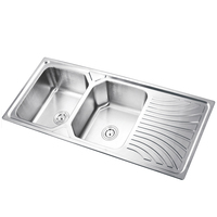 K-EBR12050 évier de cuisine composite/évier installer/double évier de cuisine avec égouttoir