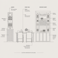 Meuble de présentation de vin moderne et écologique avec éclairage LED, construction en bois massif pour la maison, salon, salle à manger