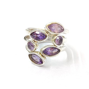 Anillo de Amatista, Plata de Ley 925, Anillo de Piedra Preciosa, Amatista, Colección Hecha a Mano, Anillos Finos, Joyería de Plata, Precio al por Mayor - Product Image 1
